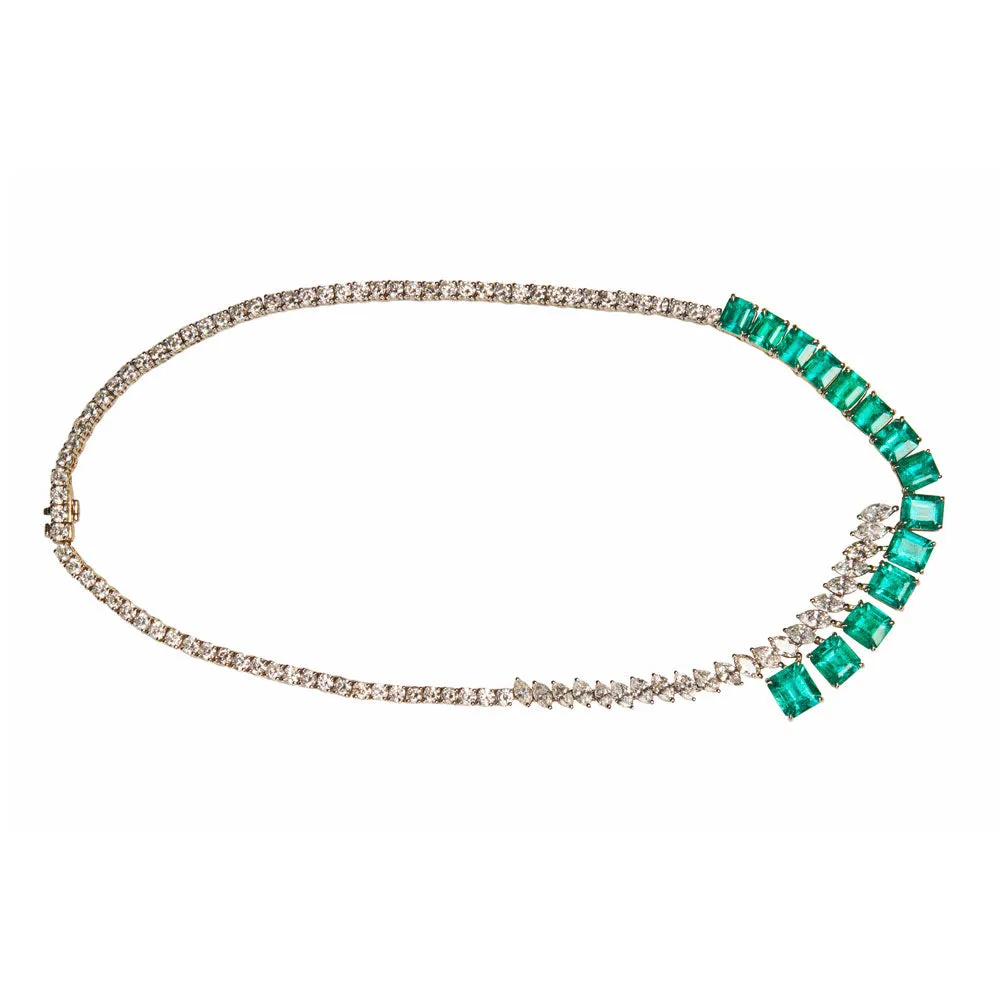 Haute Emerald and Diamond Necklace