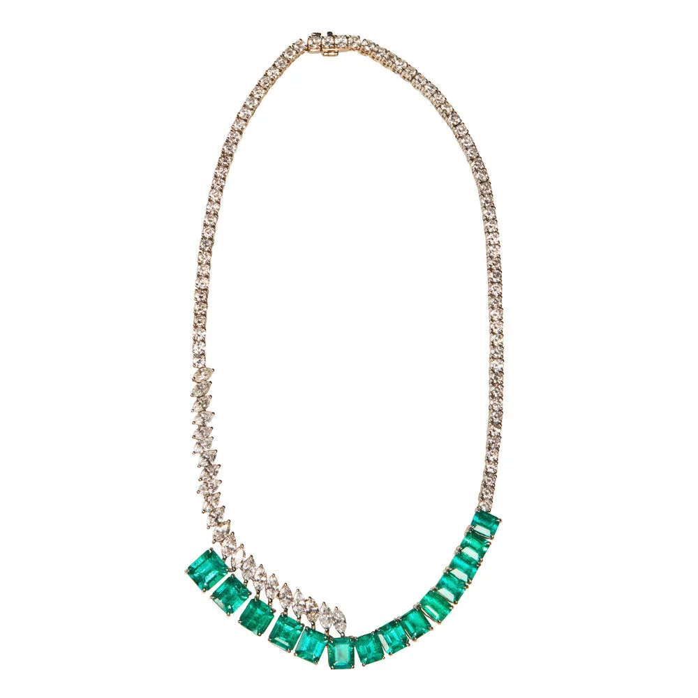 Haute Emerald and Diamond Necklace