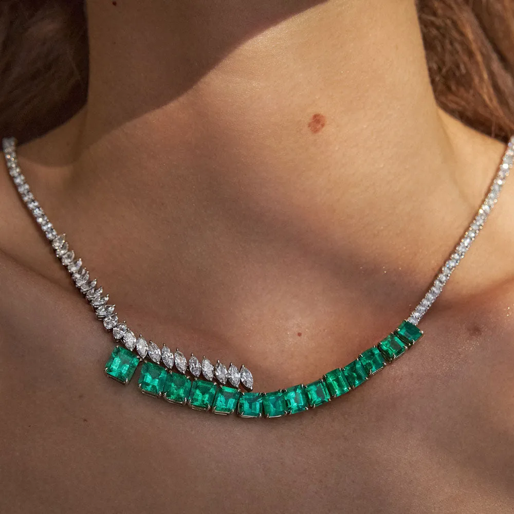 Haute Emerald and Diamond Necklace