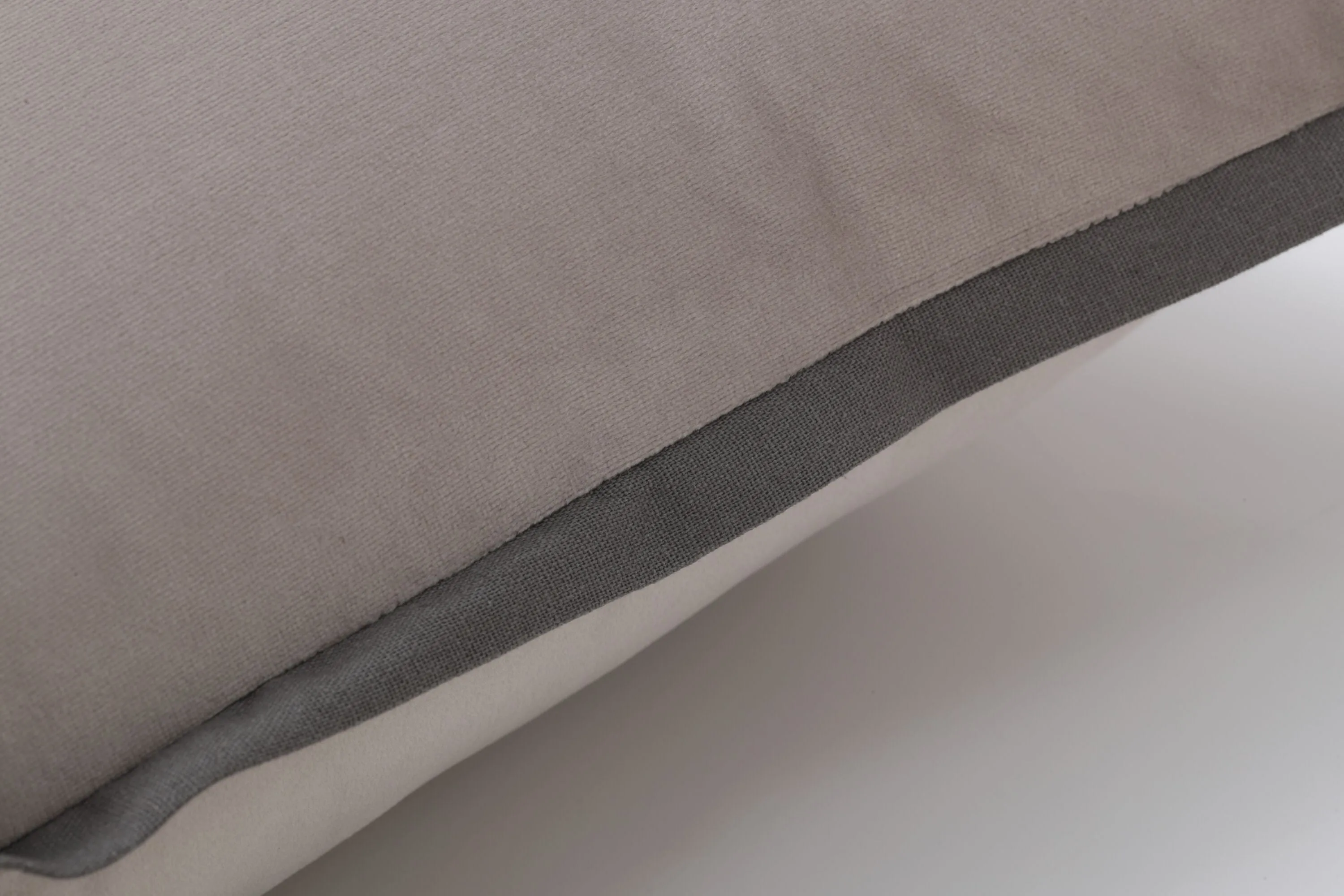 Indoor Velvet Flange Dove Grey 18-Inch Throw Pillow