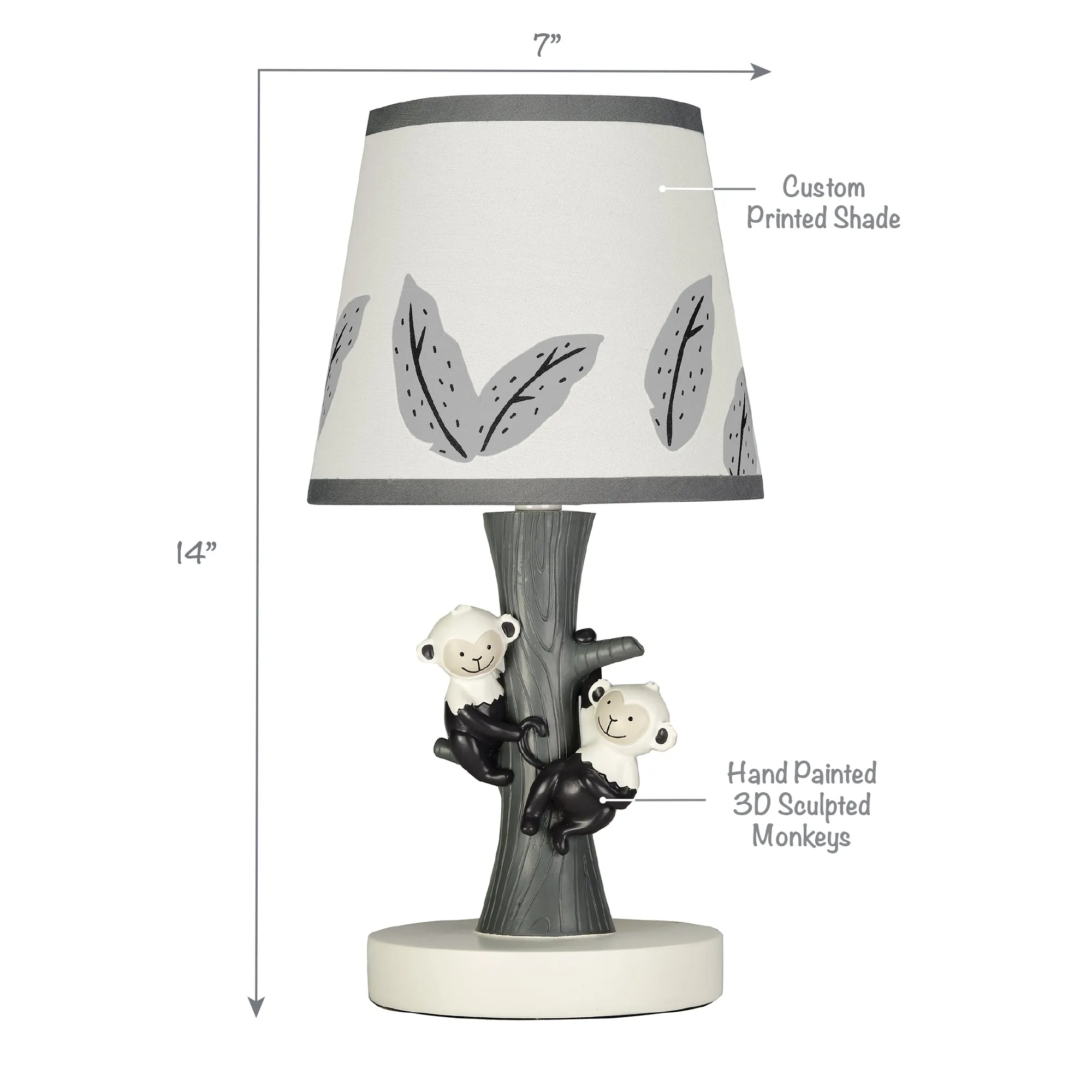 Jungle Party Lamp with Shade & Bulb