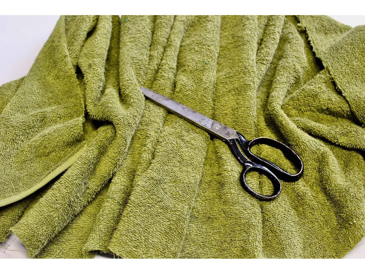 KHAKI - Pure Cotton Thick LUXURY TOWELLING Fabric 400gsm