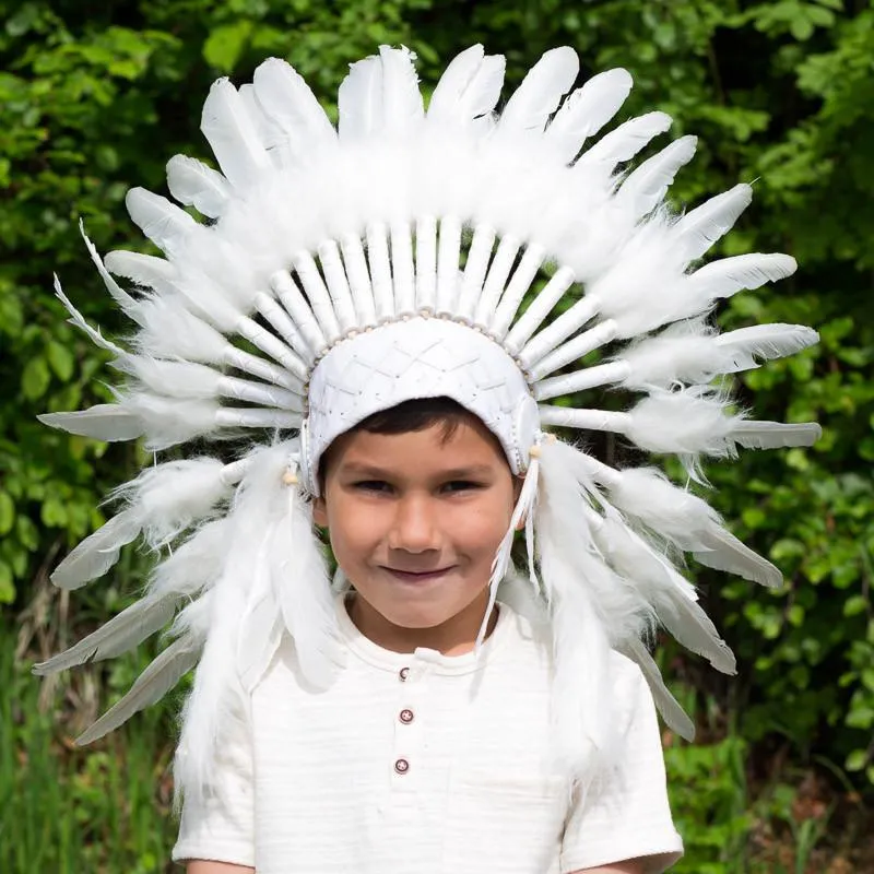 Kids Headdress - White