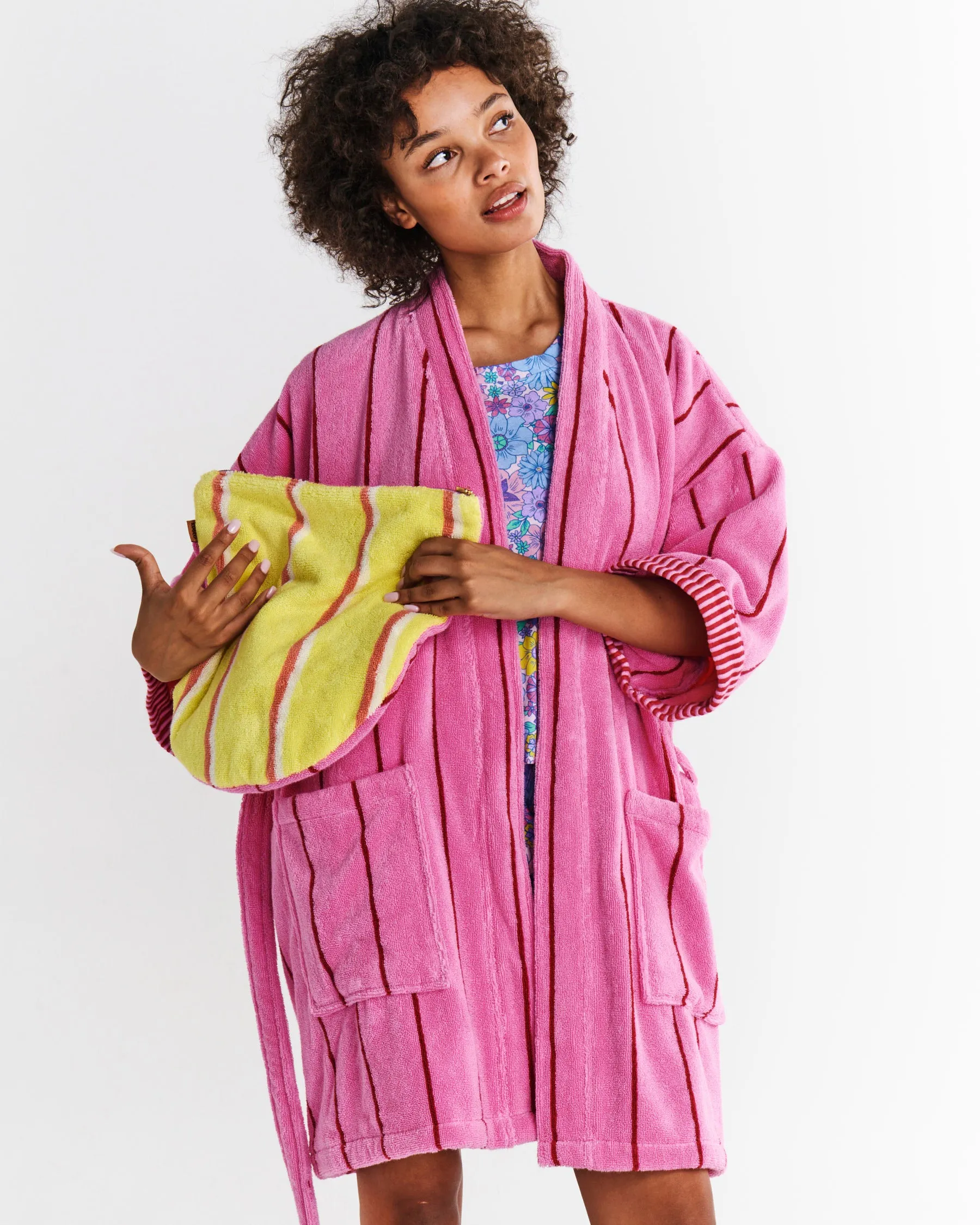 Kip & Co Iced Vovo Stripe Terry Mini Bath Robe