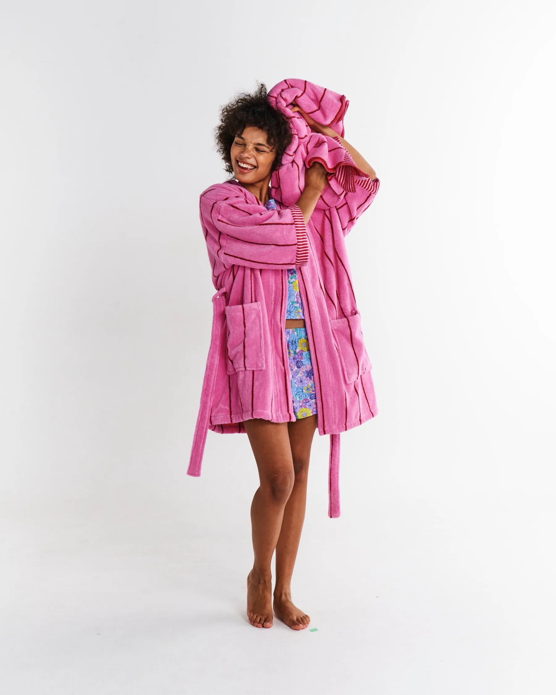 Kip & Co Iced Vovo Stripe Terry Mini Bath Robe