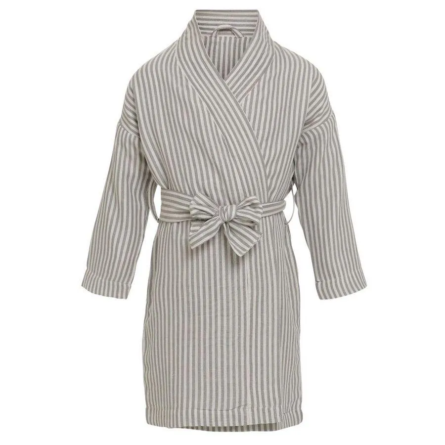 Certainly! Heres an optimized title for your e-commerce product:

Cozy Striped Kids Muslin Bathrobe by Konges Slojd - Soft, Absorbent & Stylish
