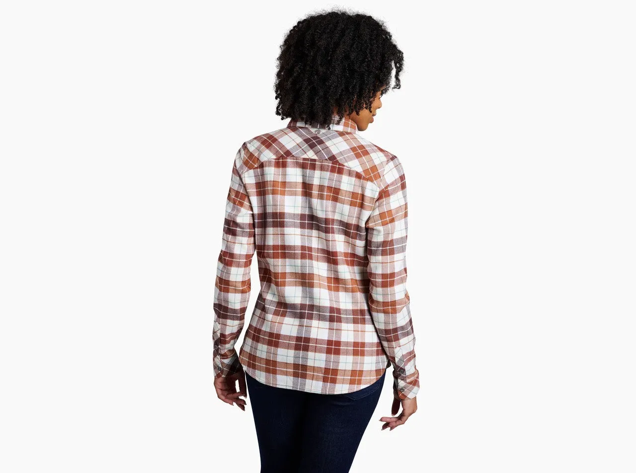 KUHL WOMENS TESS FLANNEL LONG SLEEVE SHIRT
