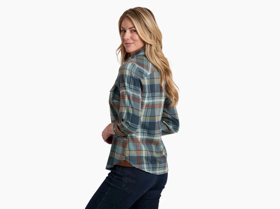 KUHL WOMENS TESS FLANNEL LONG SLEEVE SHIRT
