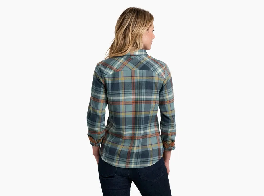 KUHL WOMENS TESS FLANNEL LONG SLEEVE SHIRT