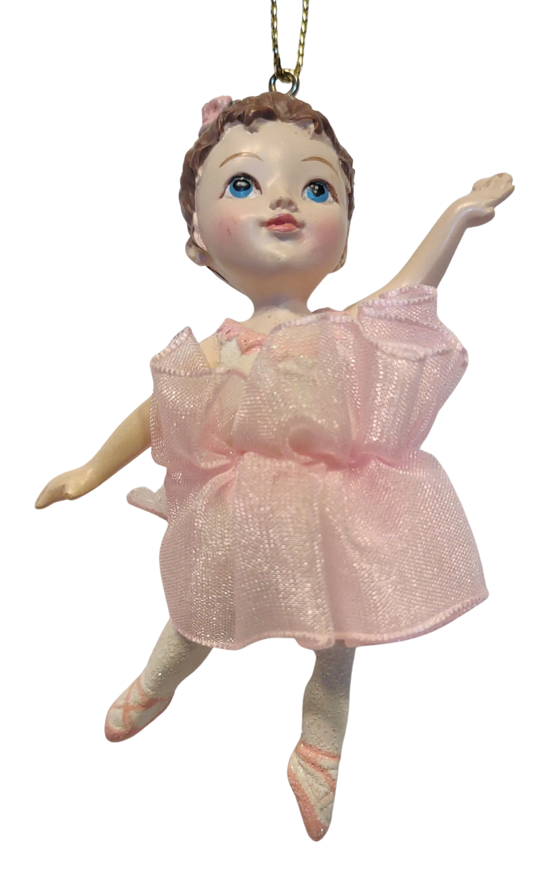 Little Girl Ballerina Ornament with Pink Tutu,  Purple Tutu or White Tutu