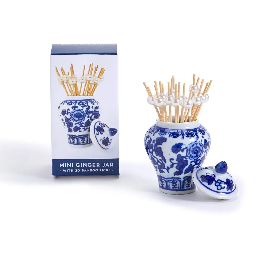 MINI GINGER JAR WITH PICKS  - 3 STYLES