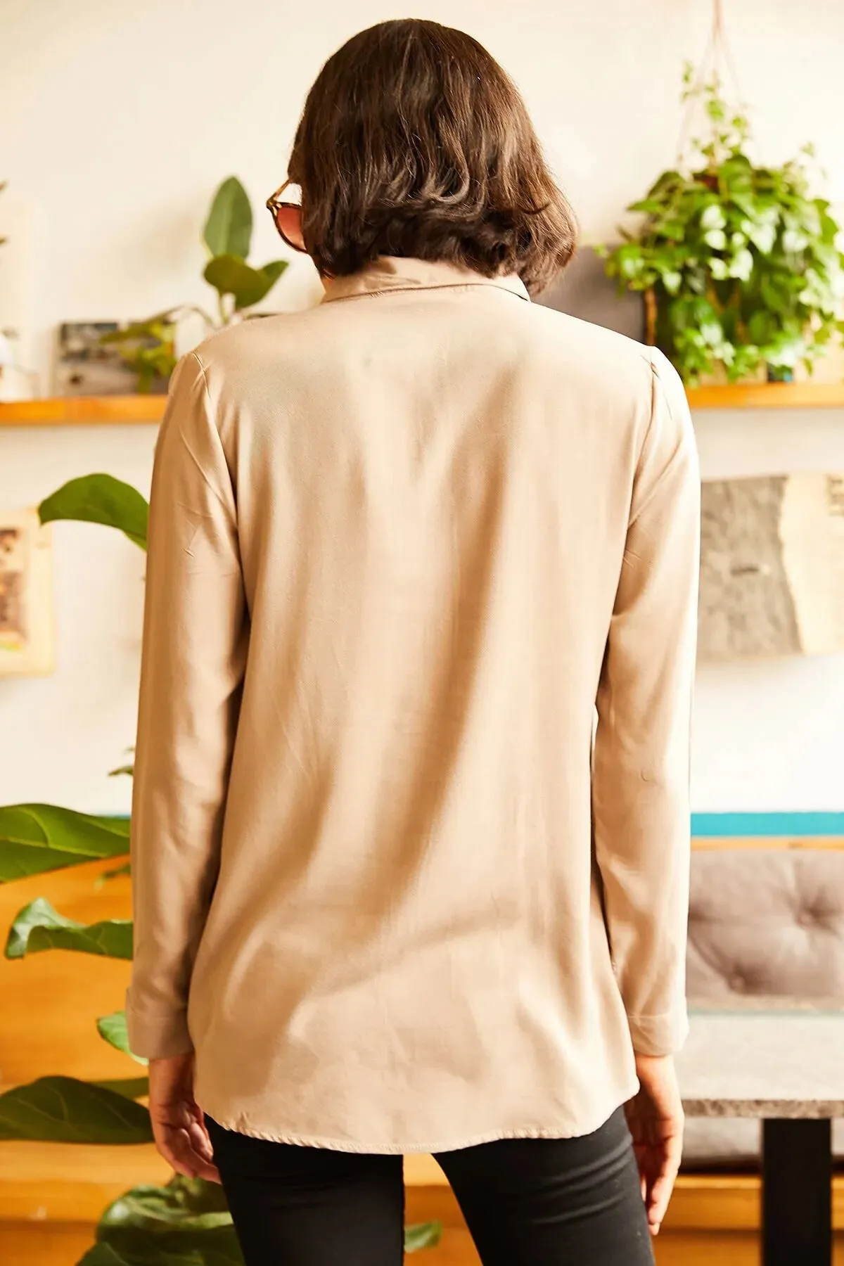 Minimalist & Affordable Women's Woman Blouse,Button Down Shirt-Womens Top-Casual Top-Modern Top,Designer Women Top-Minimalist Women Blouse 3