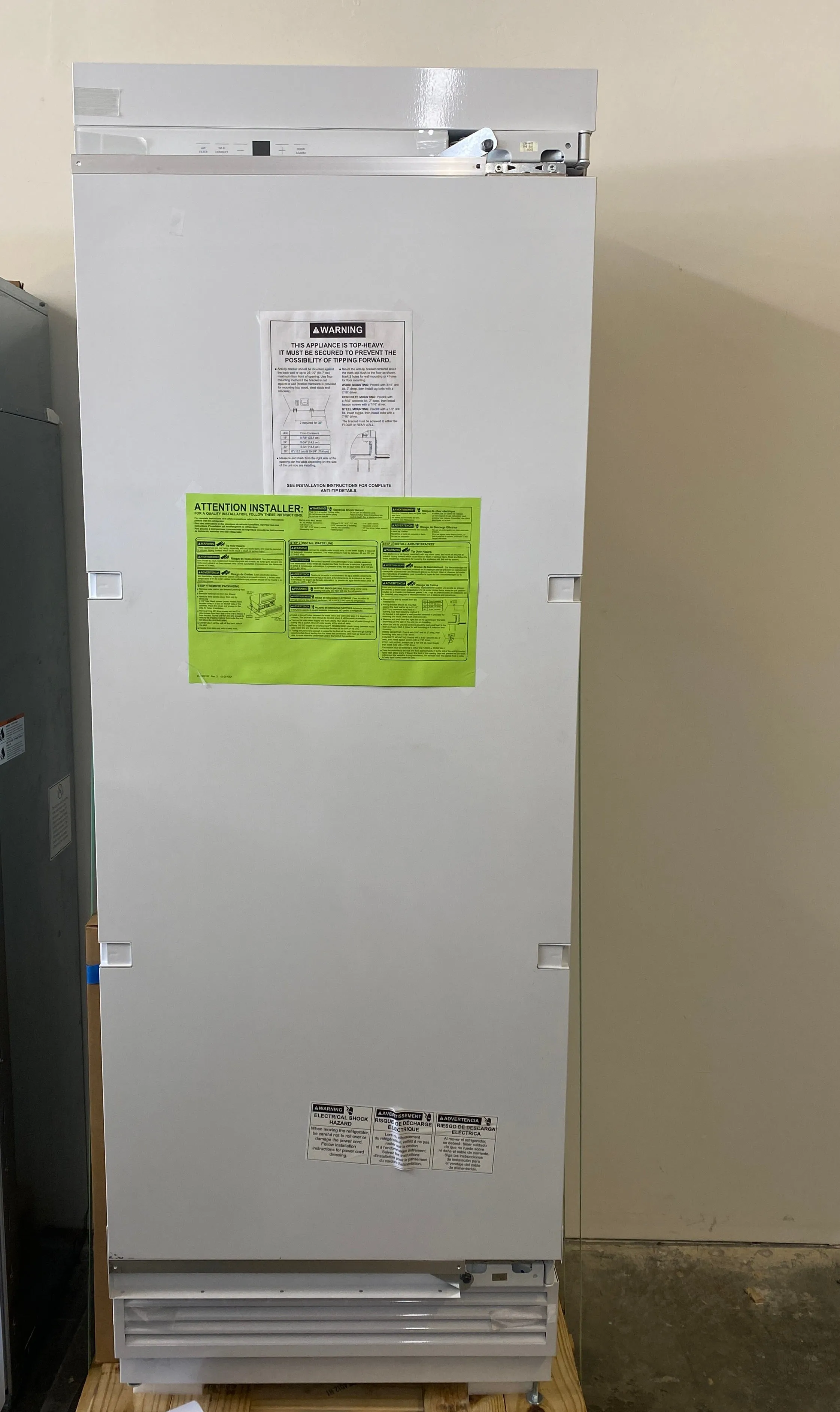 Monogram ZIR301NPNII 30 Inch Panel Ready Professional Column Smart Refrigerator with 17.5 Cu. Ft. Capacity, Autofill Pitcher, LED Integrated Shelves, Retrofit Capability, Enhanced Shabbos Mode Capable, WiFi, and Water Filtration