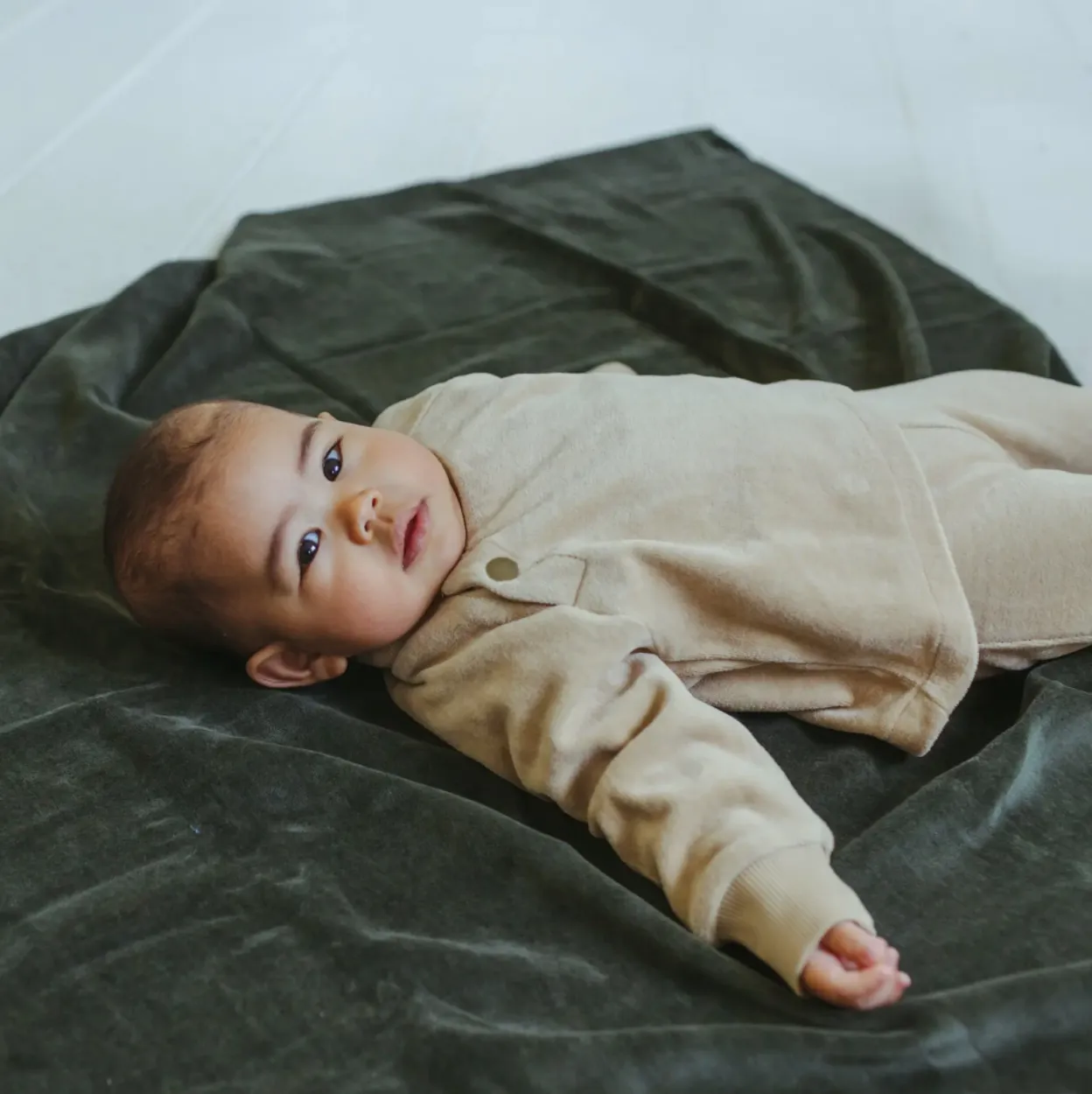 Organic Cotton Velour Baby Sweater
