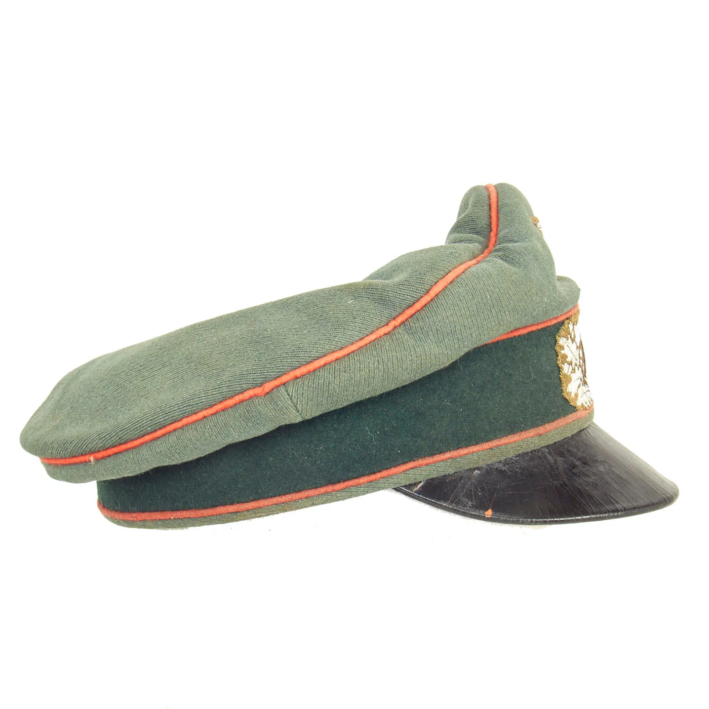 Original German WWII Service Used Heer Artillery EM/NCO Schirmmütze Visor Crush Cap