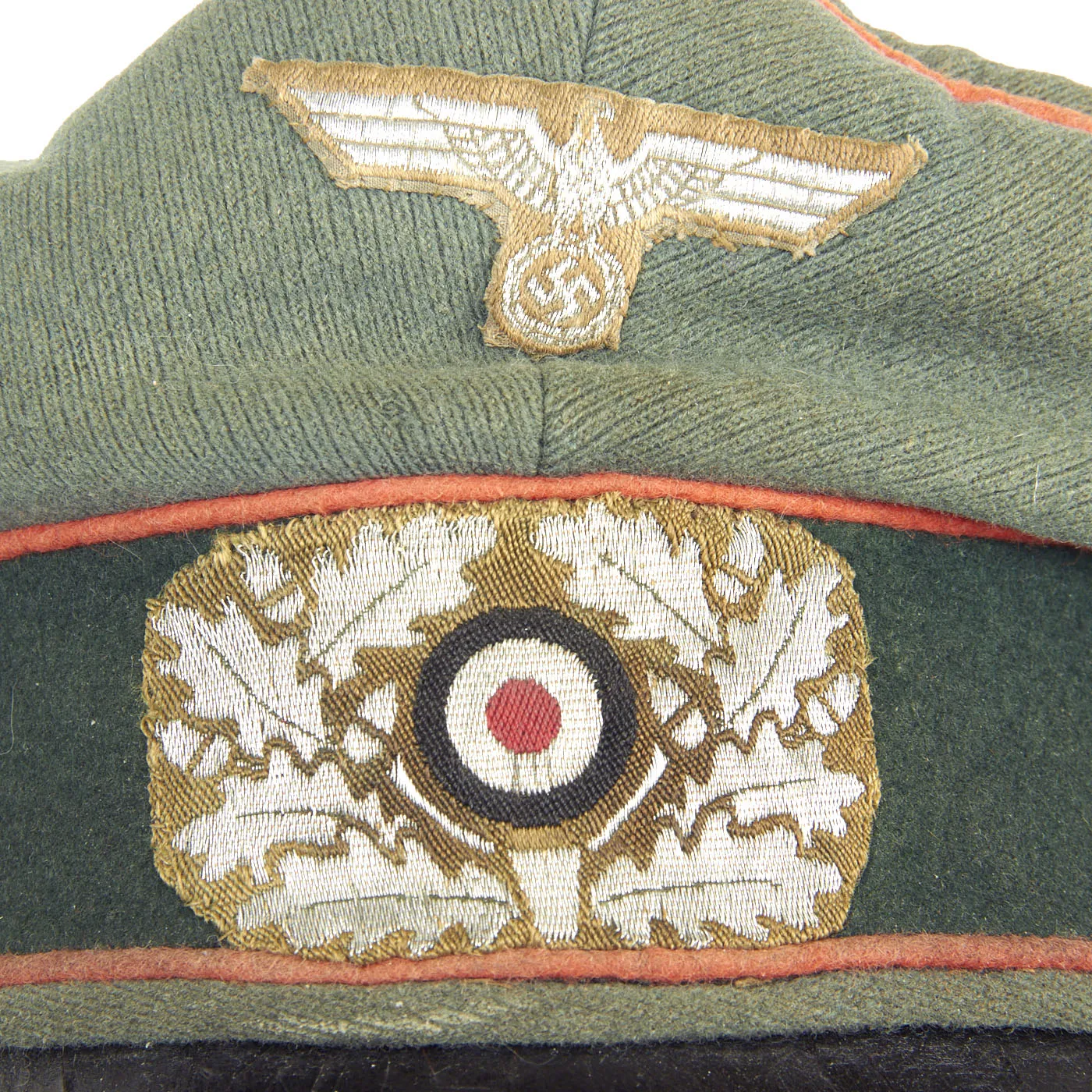 Original German WWII Service Used Heer Artillery EM/NCO Schirmmütze Visor Crush Cap