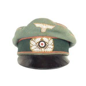 Original German WWII Service Used Heer Artillery EM/NCO Schirmmütze Visor Crush Cap