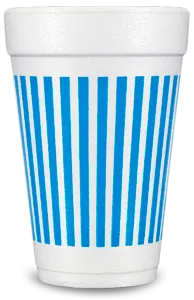Pre-Printed Styrofoam Cups<br> Stripes (blue)