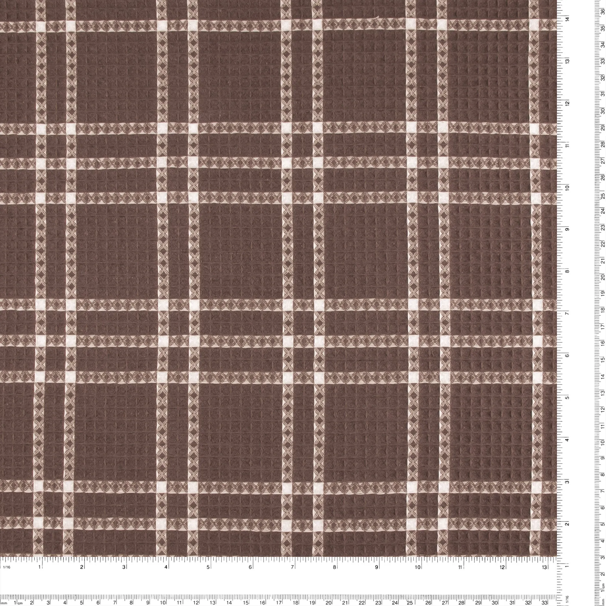 Printed Waffle - WAFFY - 001 - Brown