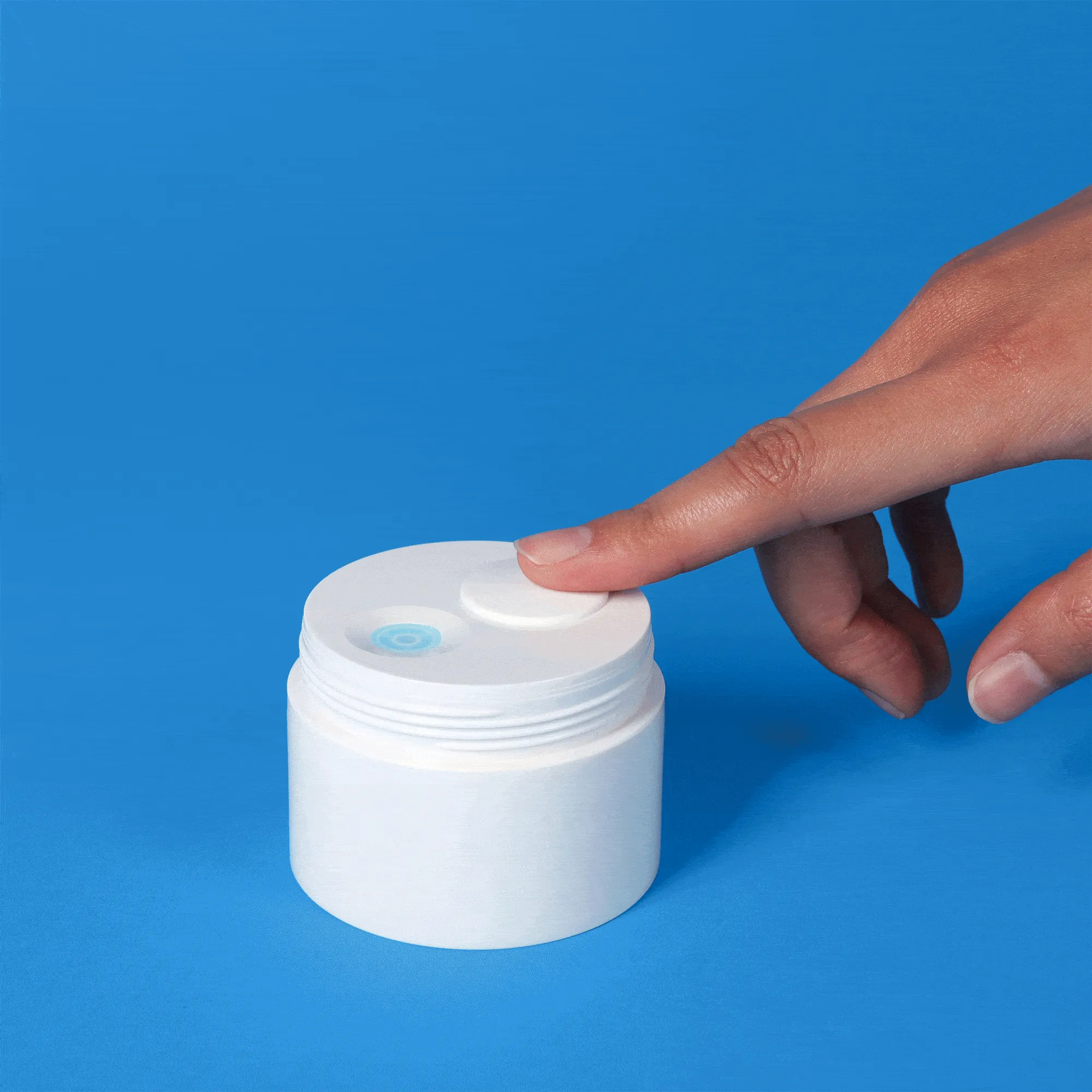 Pure 50 ML PP White Airless Jar with White Cap