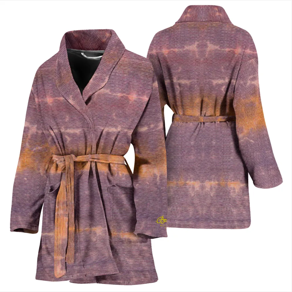 Purple Sunset Tie Dye Bath Robe - Women