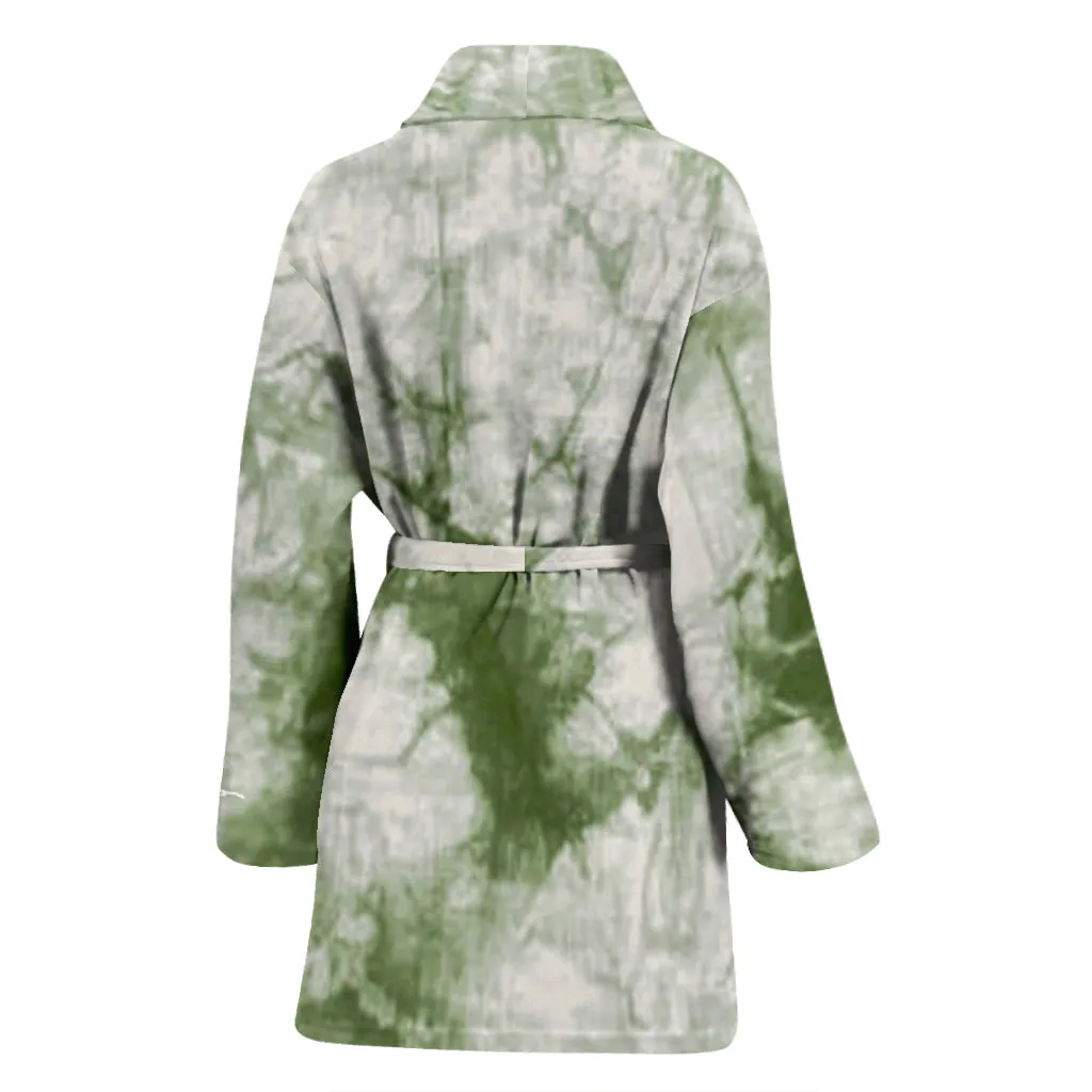 Sage Tie Dye Bath Robe - Women