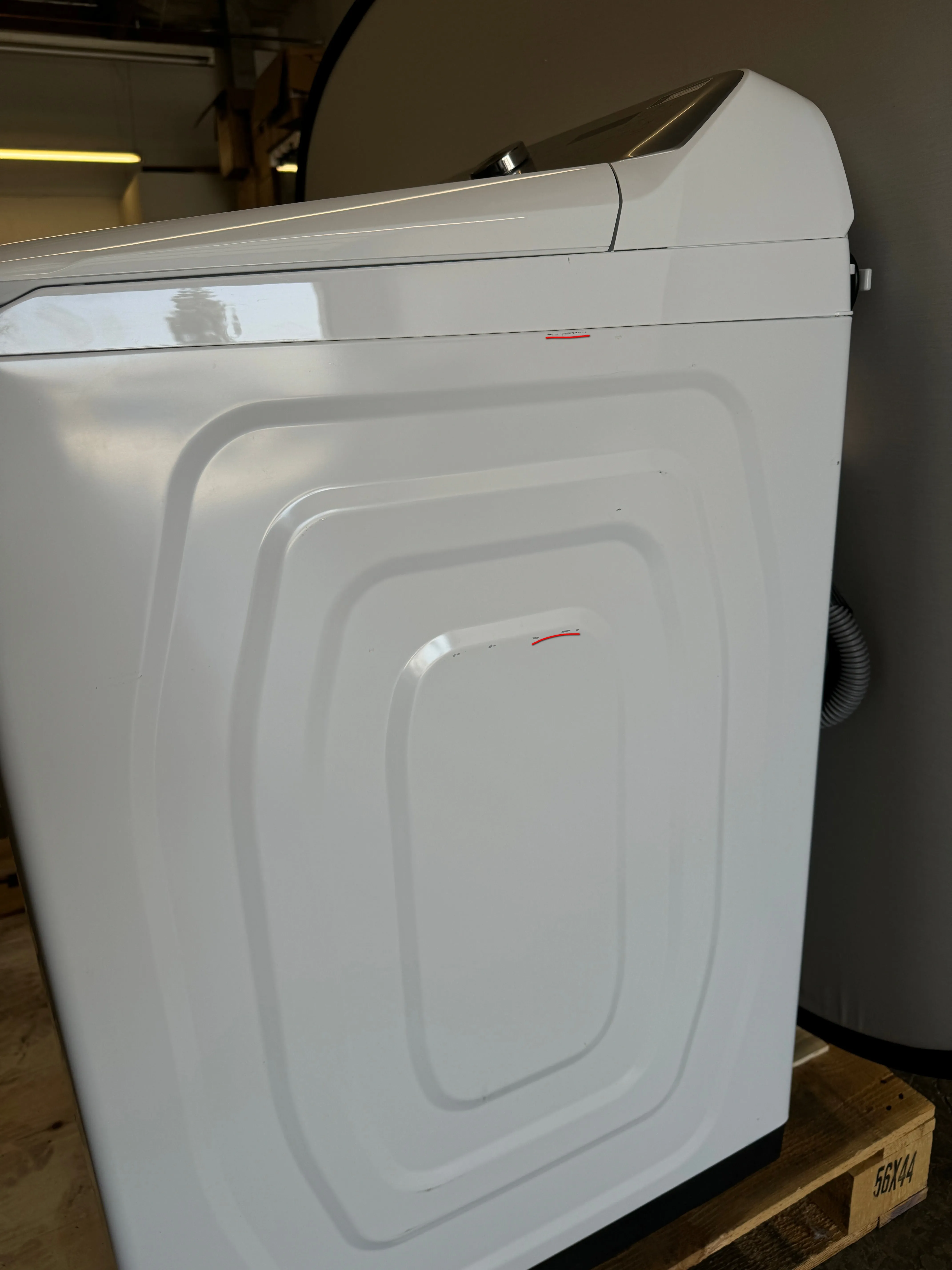 Samsung BESPOKE SAWADRGAW5400 White Side-by-Side Set with Top Load Washer (WA50R5400AW) and Gas Dryer (DVG50R5400W)