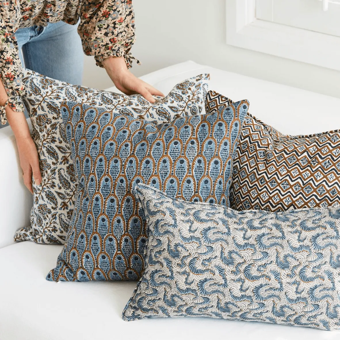 Sardinia Tobacco Linen Cushion