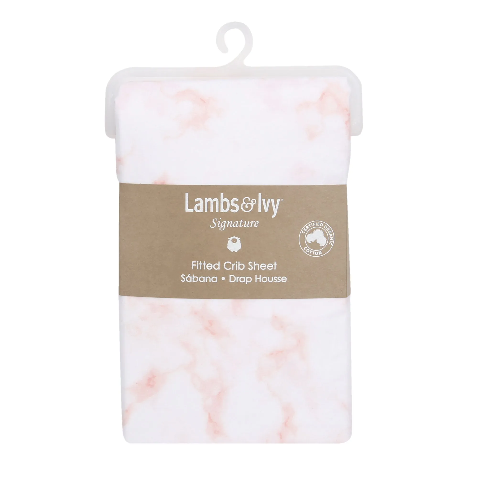 Signature Rose Marble Organic Cotton Fitted Crib Sheet