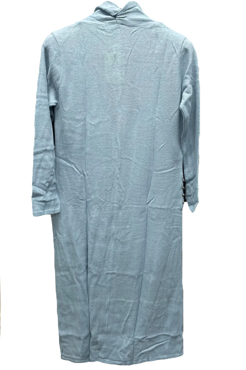 Sky Blue Long Knitted Pocket Cardigan - S/M