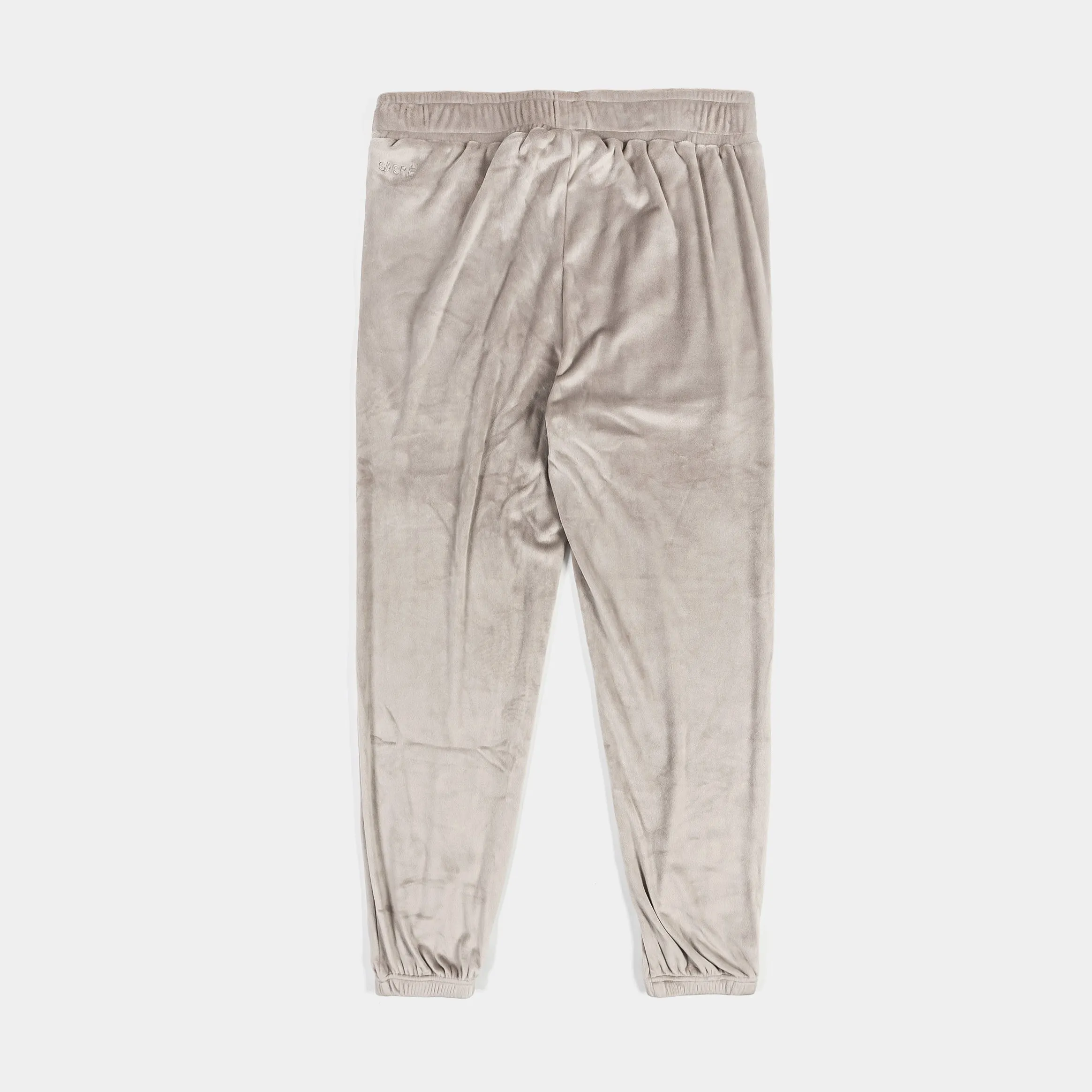 Solei Velour Jogger Womens Pants (Stone Grey)