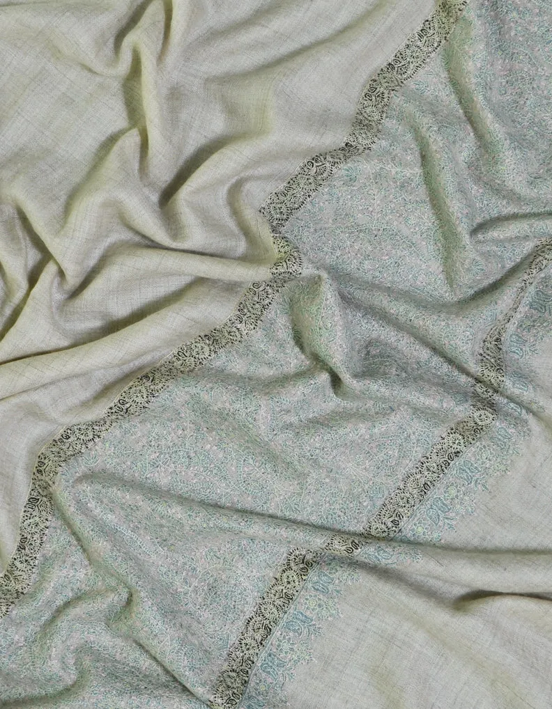 Sozni Pashmina Shawl White 5200