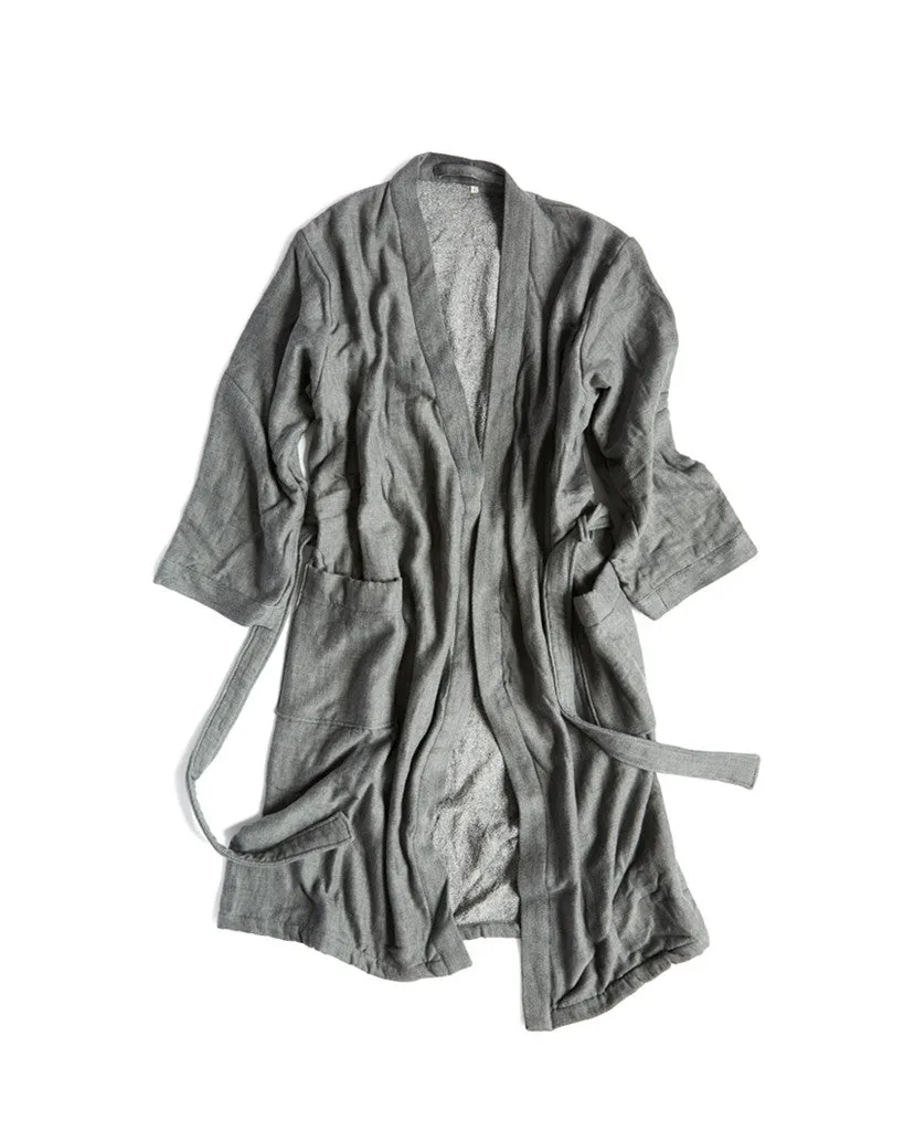 Sumi Gauze and Pile Bathrobe