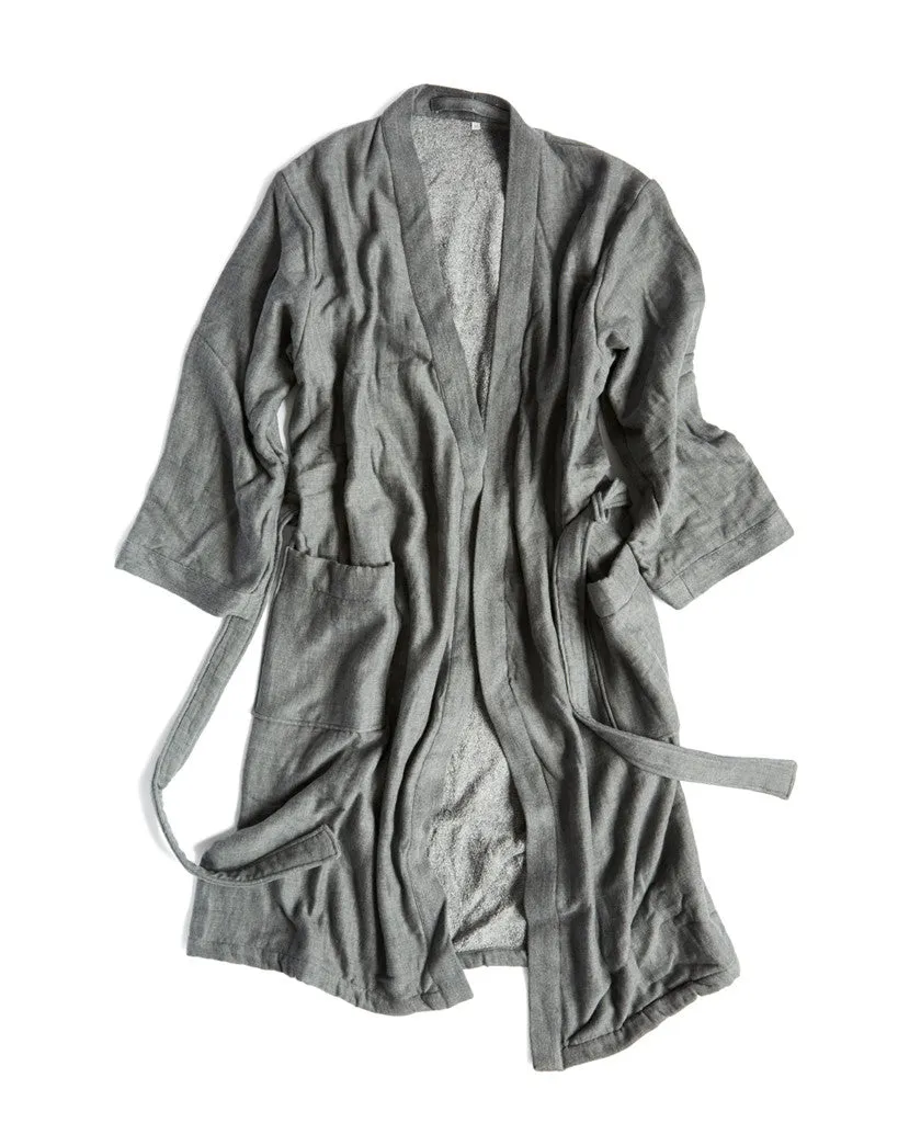 Sumi Gauze and Pile Bathrobe