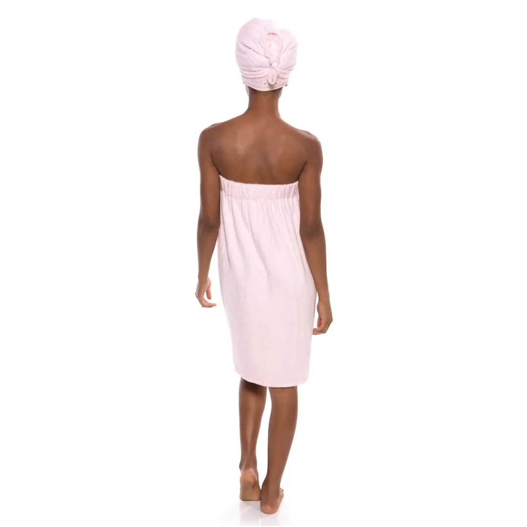 Texere Women’s Terry Cloth Body Wrap – Barely Pink  1130002