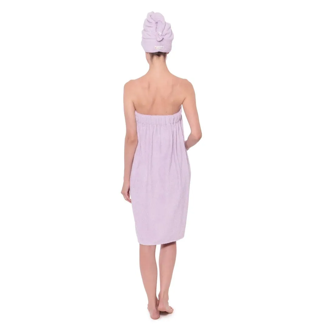 Texere Women’s Terry Cloth Body Wrap – Lavender Fog 1130003