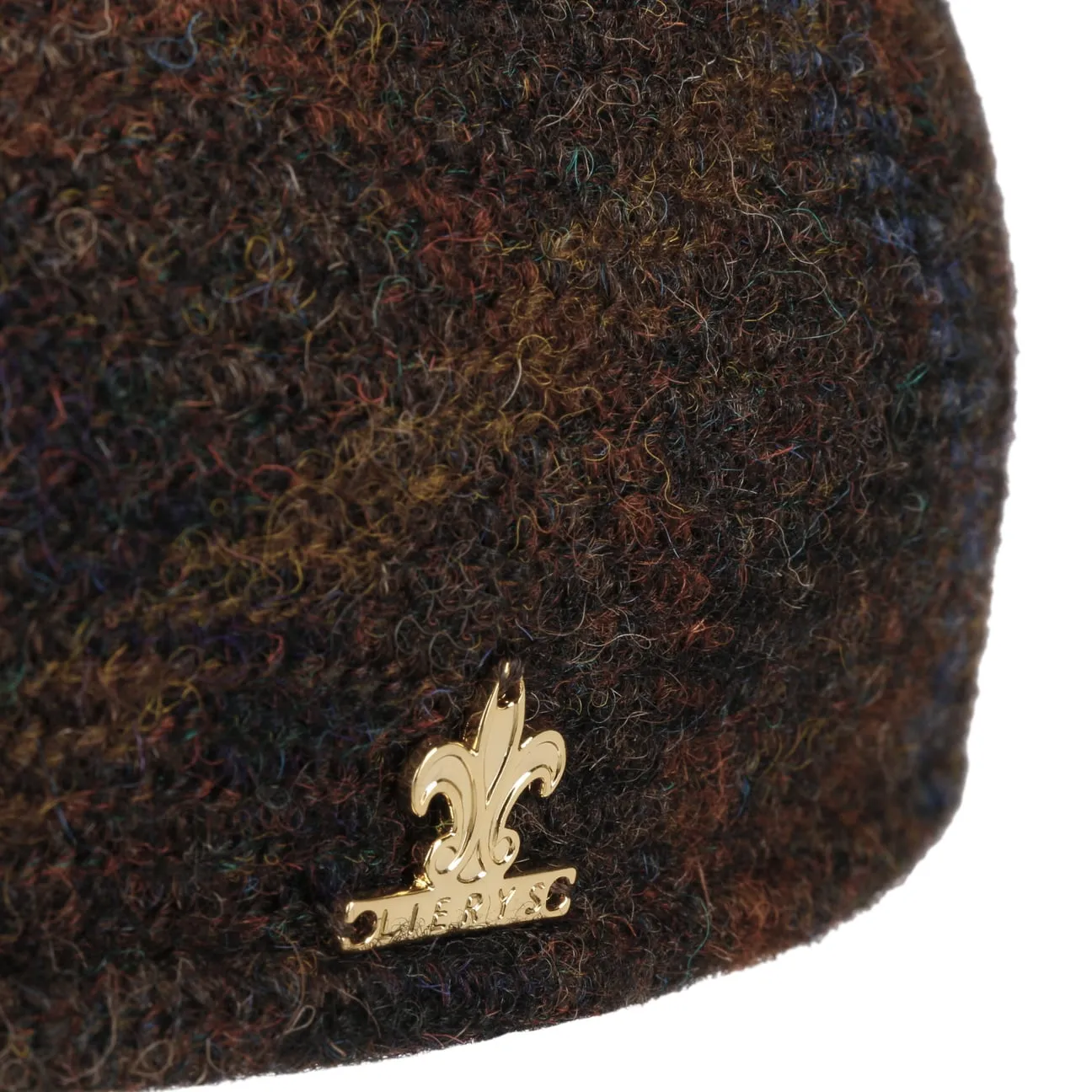 Vialo Wool Check Flat Cap by Lierys Gold
