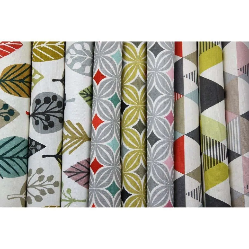 Vita Cotton Print Ochre Yellow Fabric