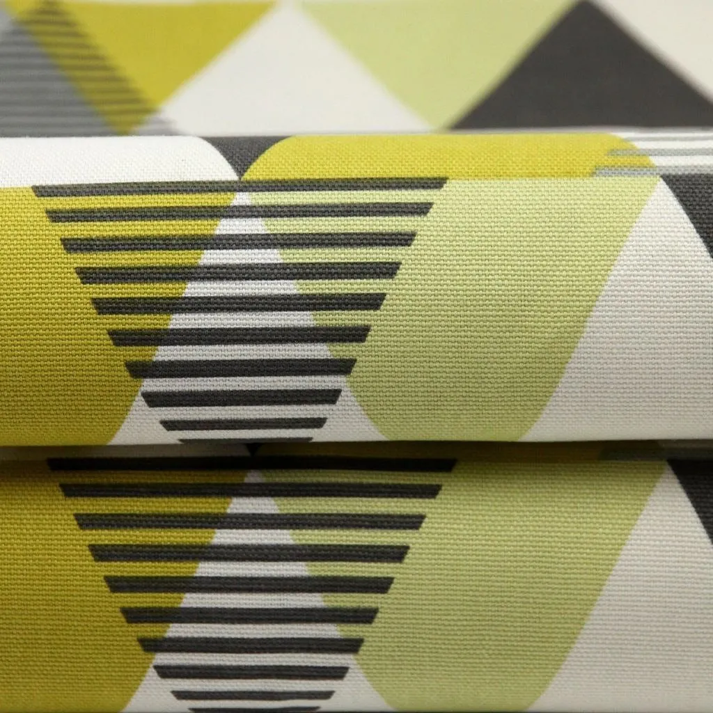 Vita Cotton Print Ochre Yellow Fabric