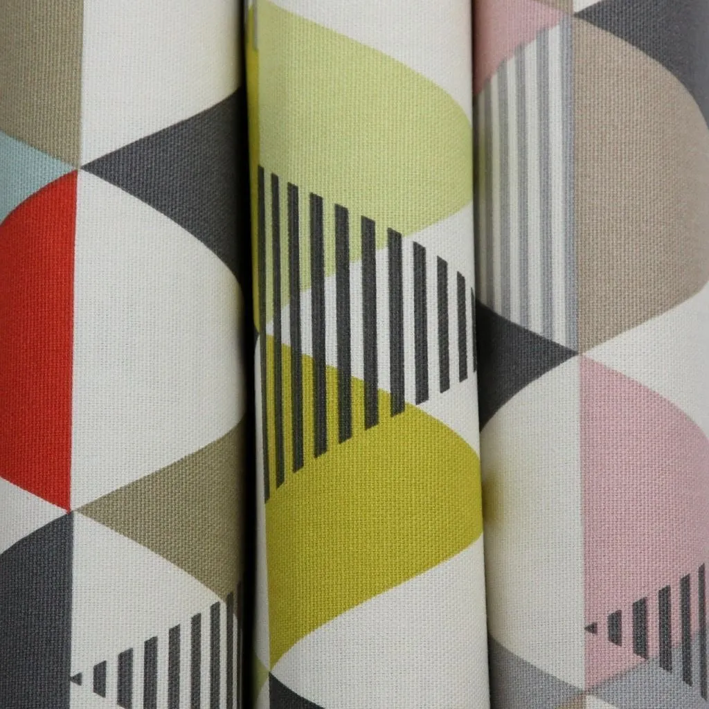 Vita Cotton Print Ochre Yellow Fabric