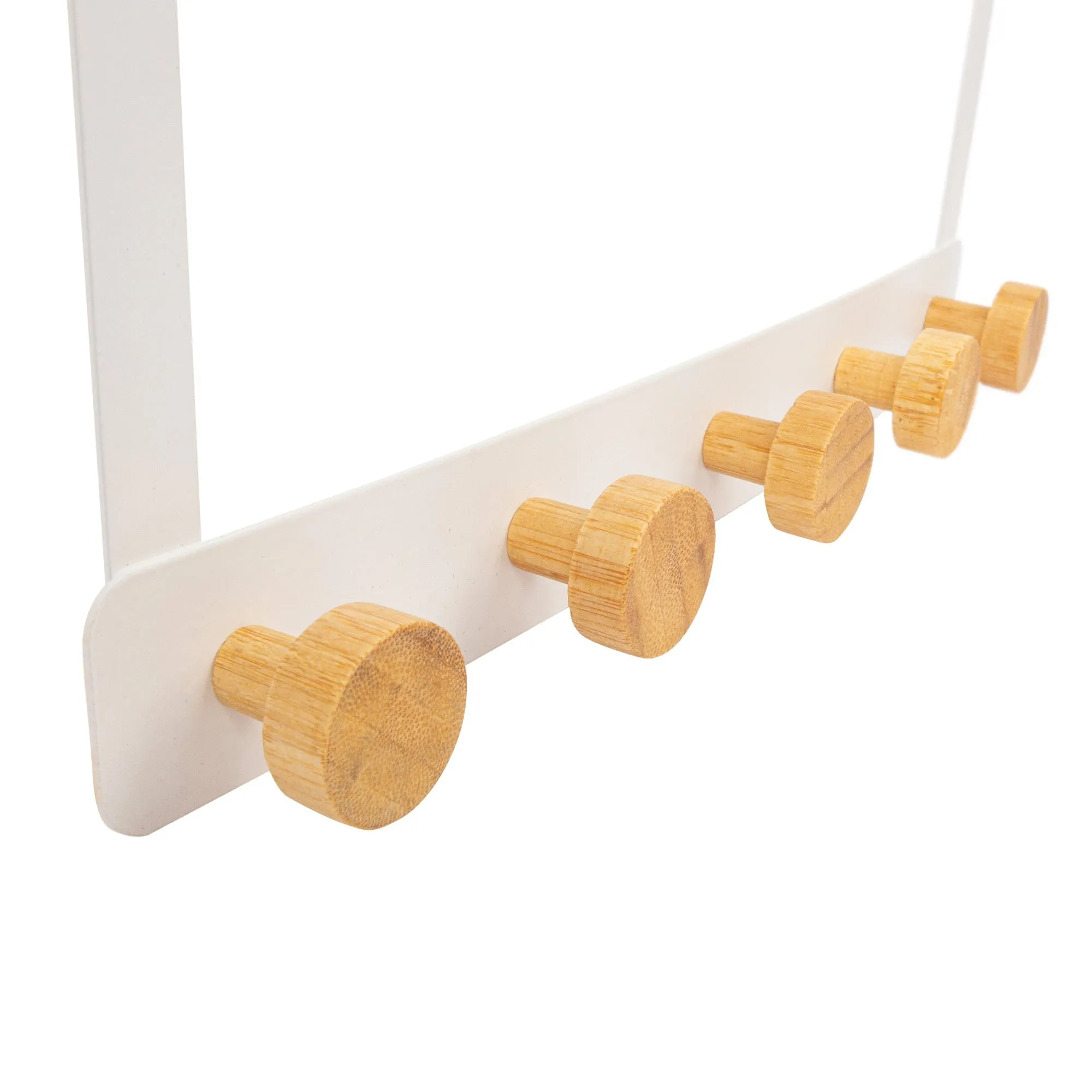 White 5 Hook Iron Over-Door Robe Hook Set - By Ashley
