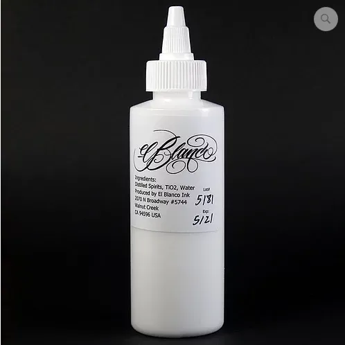 WHITE INKS CHOOSE 1oz, 2oz, 4oz or 8oz bottles, NOTE: some inks only sold as 4oz, 8oz, etc.