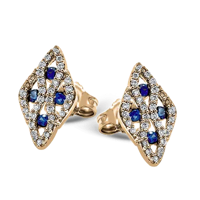 ZE468 Color Earring in 14k Gold with Diamonds
