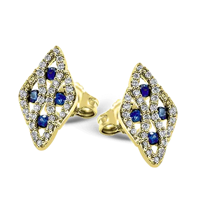 ZE468 Color Earring in 14k Gold with Diamonds